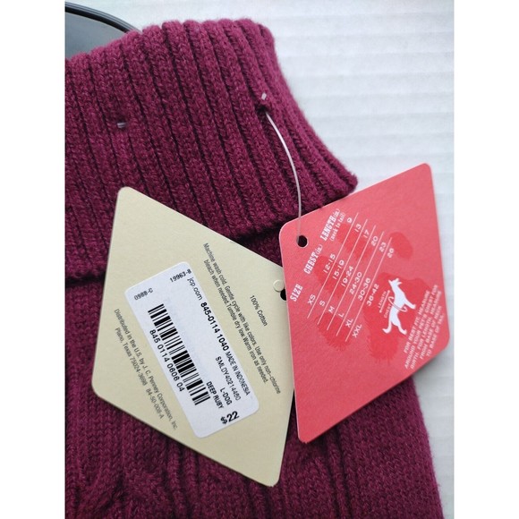 Dog Sweater size Large (Chest 24-30in) Deep Ruby. - Picture 4 of 5